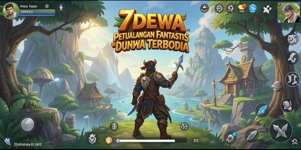 Screenshot dari gameplay 7DEWA yang menunjukkan aksi petualangan yang seru.