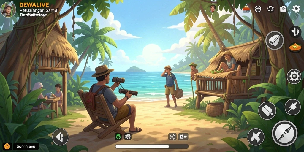Tampilan gameplay DEWALIVE yang menakjubkan dan interaktif.