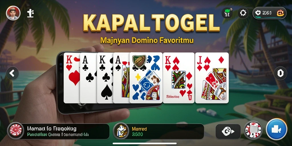 Tampilan gameplay KAPALTOGEL yang menggugah semangat bermain Domino.