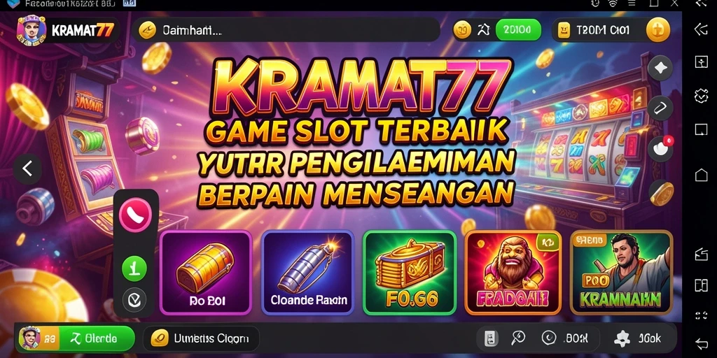 Tangkapan layar gameplay KRAMAT77 menampilkan simbol Slot dan fitur bonus.