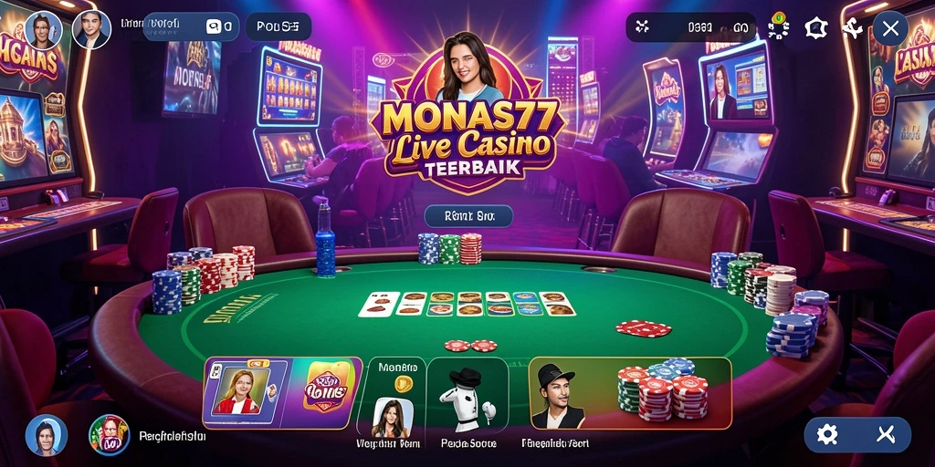 Gameplay Live Casino MONAS77 yang seru dan interaktif.