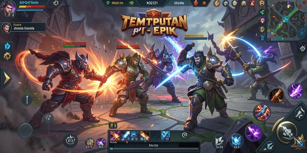 Tampilan Gameplay MOBA MPO2121 yang mendebarkan dan penuh aksi.
