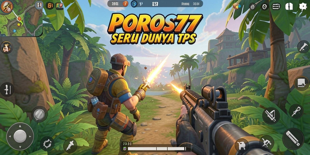 Tampilan gameplay POROS77 yang penuh aksi dan seru.
