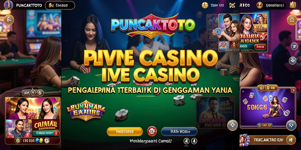 Tampilan screenshot PUNCAKTOTO yang menampilkan keseruan permainan Live Casino.