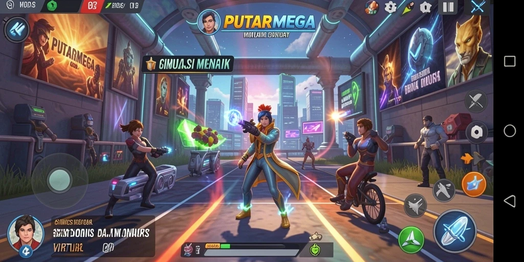 Tampilan gameplay PUTARMEGA yang mengasyikkan dan interaktif.