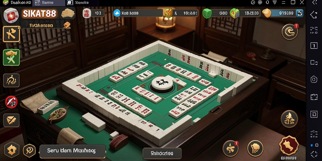 Tampilan gameplay SIKAT88 dengan ubin Mahjong yang menantang.