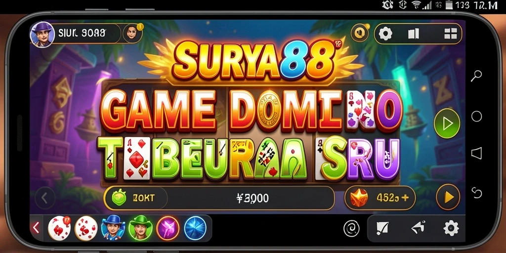 Tampilan gameplay seru dari SURYA88 yang menggambarkan aksi Domino.